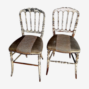 Paire de chaises d'époque Napoleon III, modèle Elysée