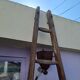 Vintage wooden picking ladder 7 rungs
