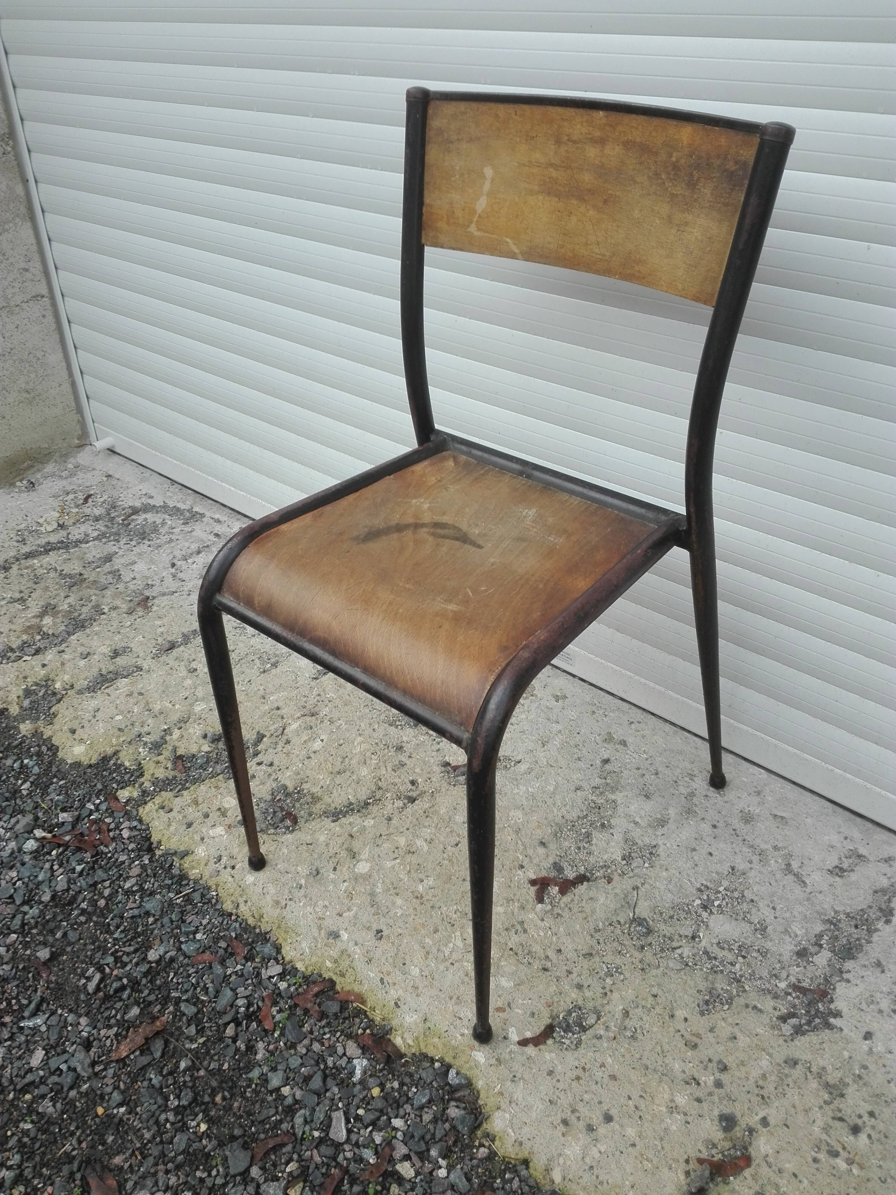 School mullca 510 foot spindle vintage chair