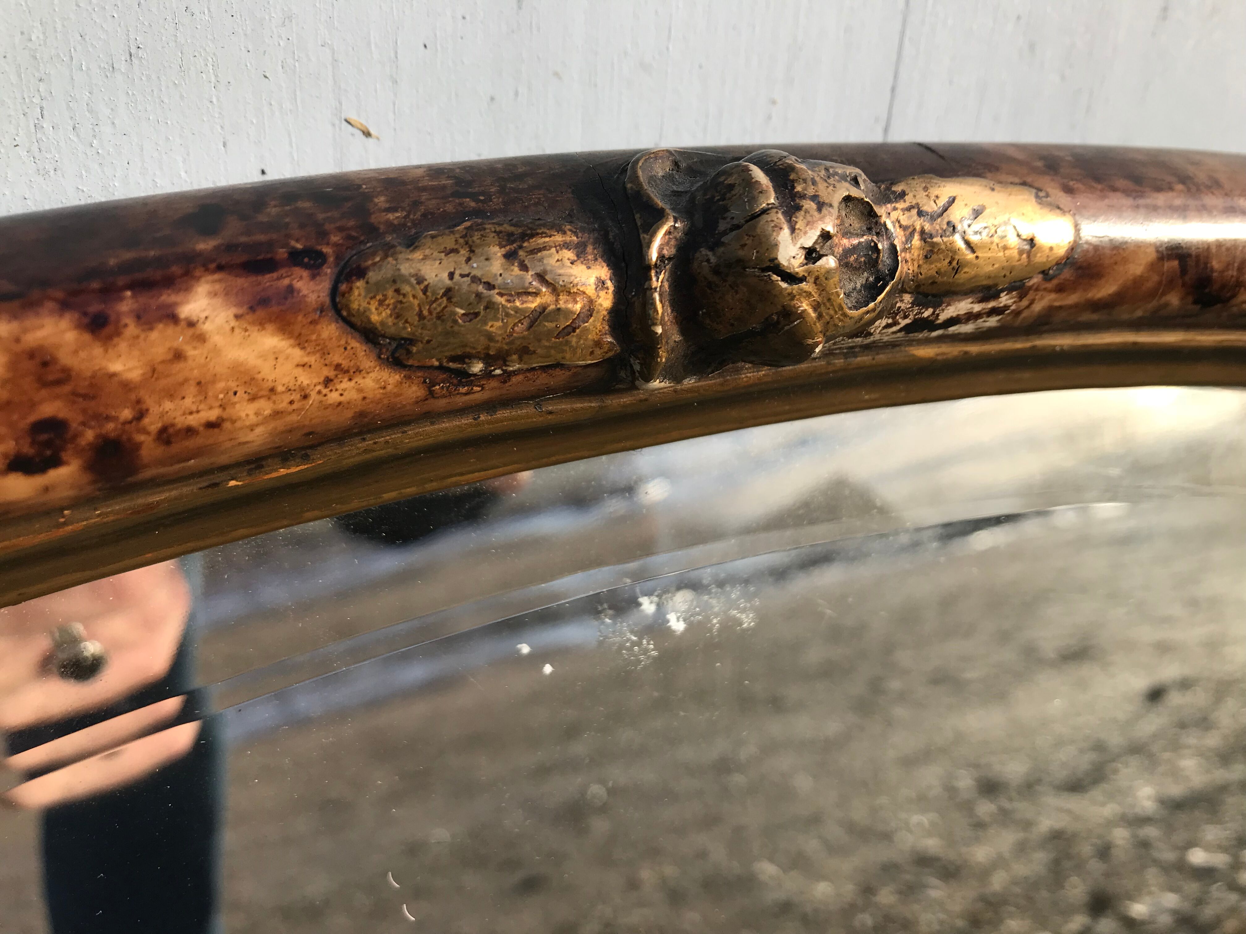 Mirror oval art deco 46x82cm