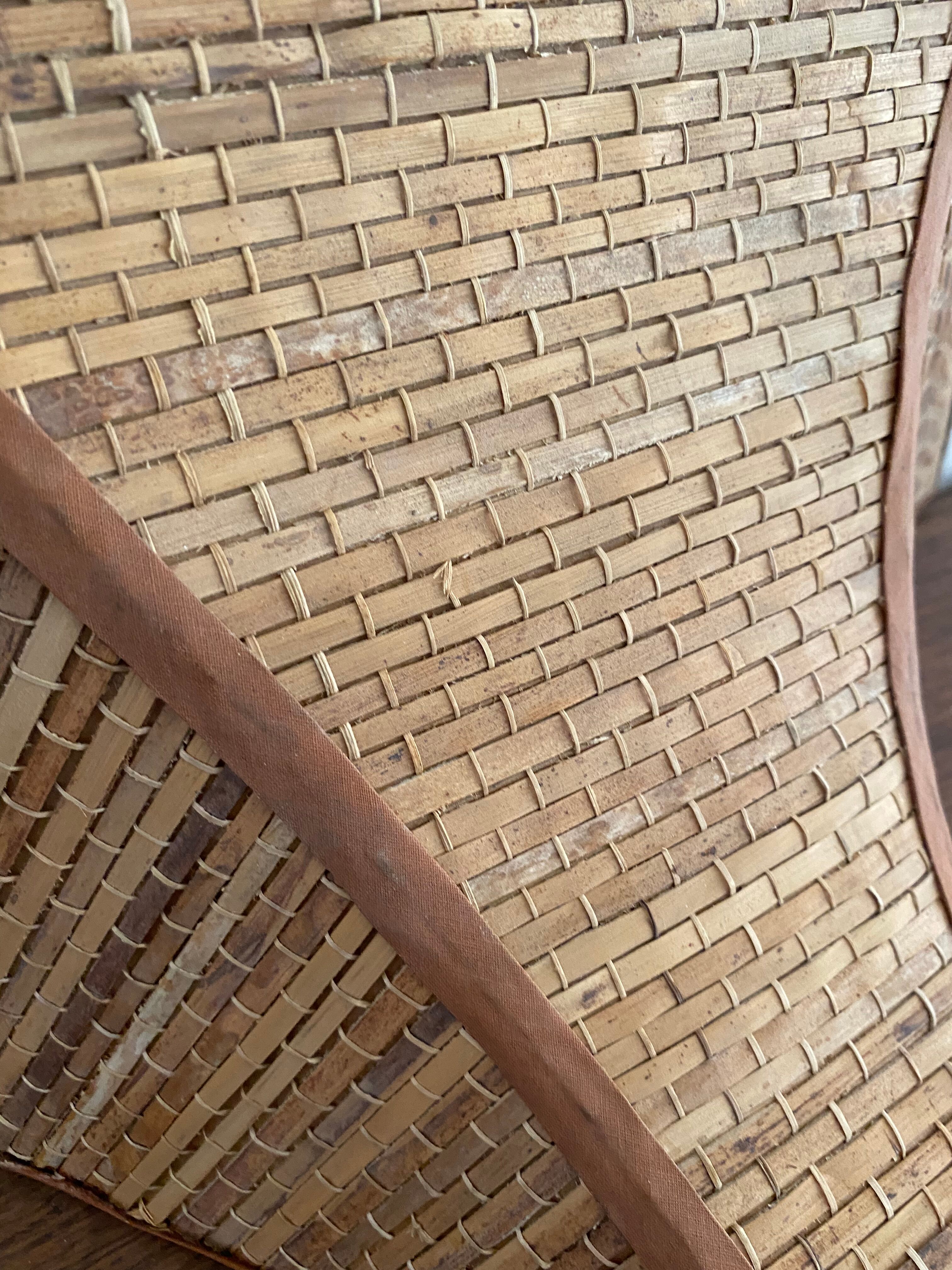 Wall lamp in woven straw 80s