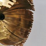 Brutalist flame-cut brass hanging lamp, by Svend Aage Holm Sørensen (SAHS)