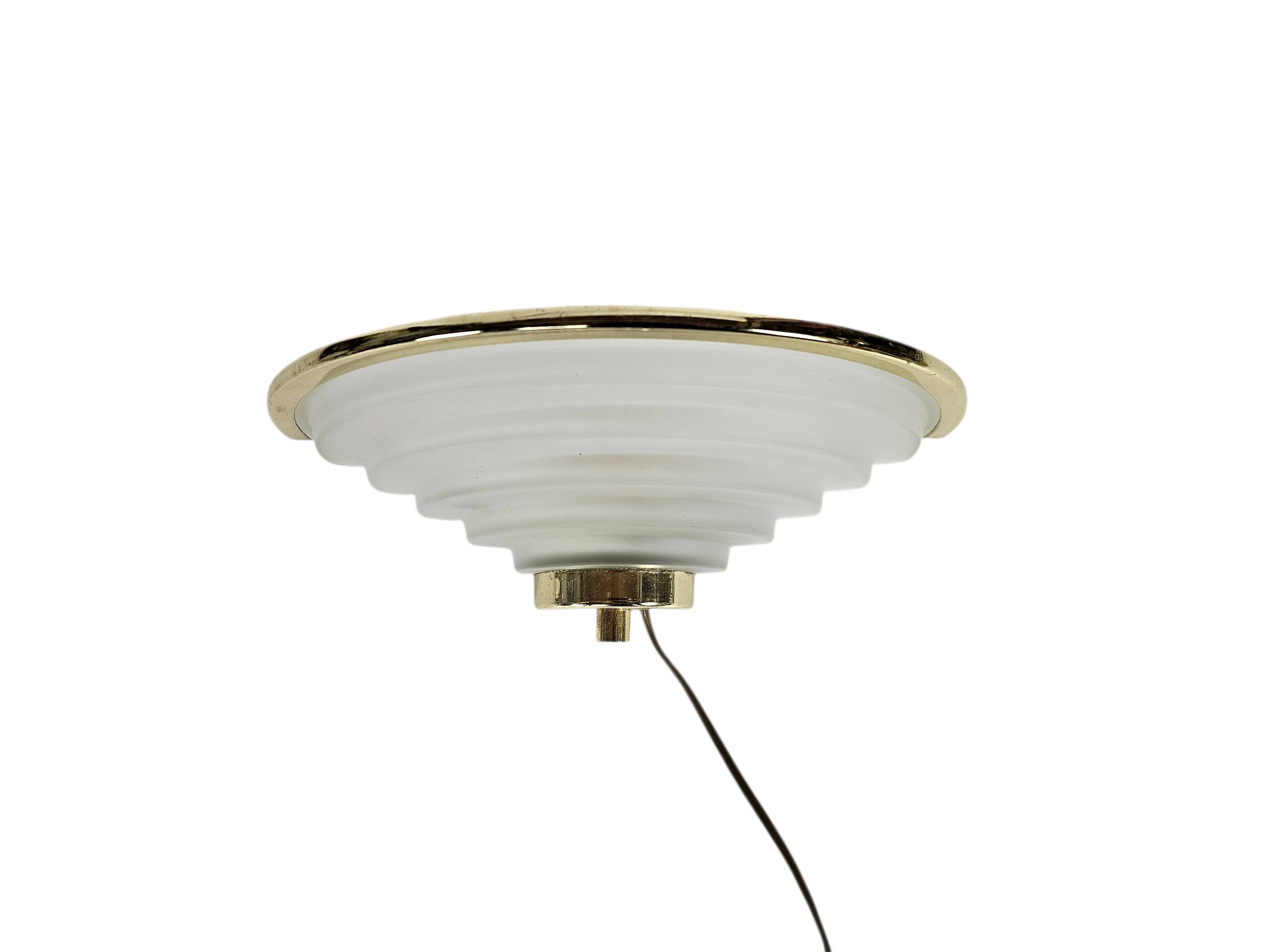Happy Light - Vintage wall lamp - Hollywood Regency style - pressed glass -
