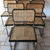 Suite de 6 chaises Marcel Breuer modele cesca b32