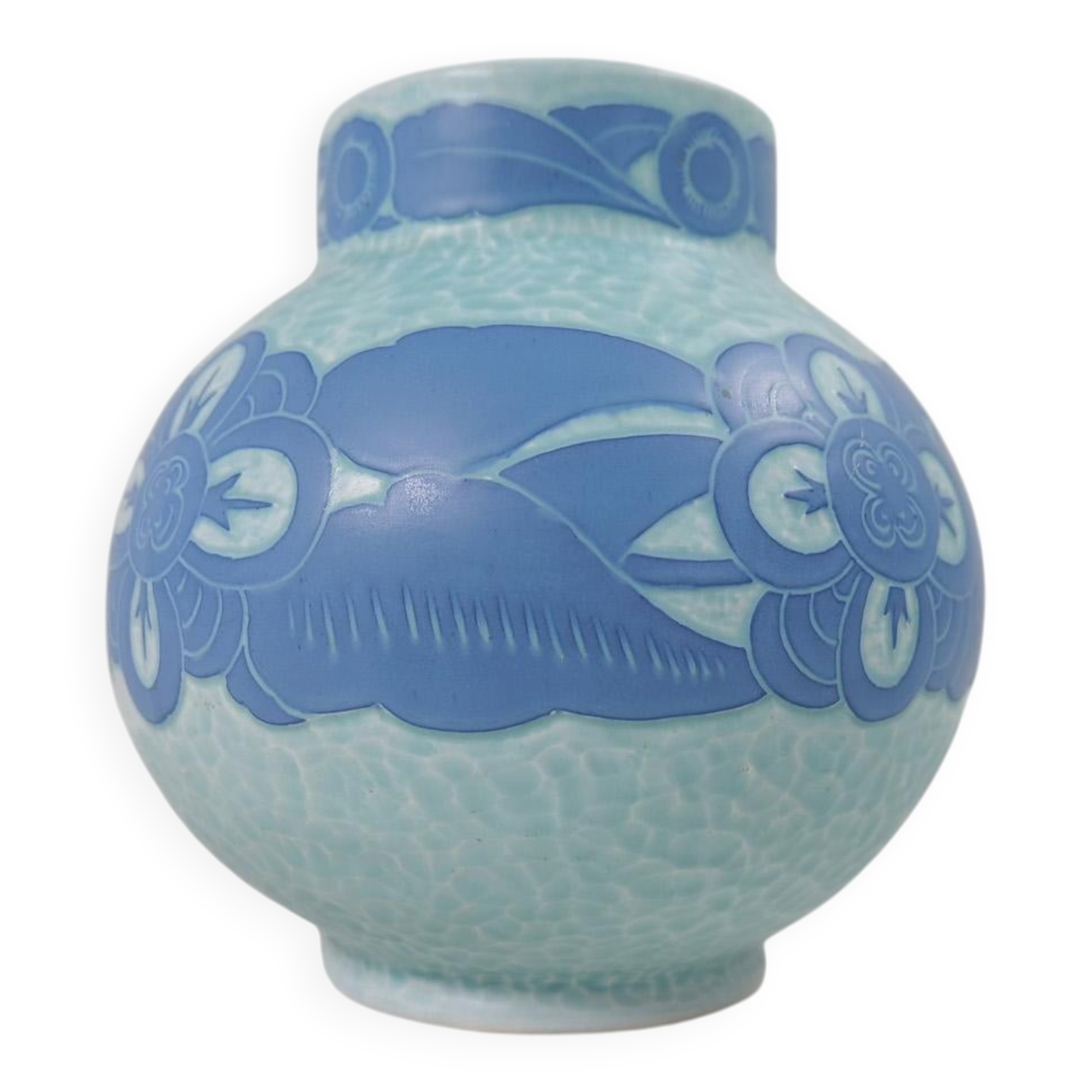 Art Deco Vase Gustavsberg Sgraffito Josef Ekberg, Sweden, 1922