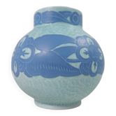 Art Deco Vase Gustavsberg Sgraffito Josef Ekberg, Sweden, 1922
