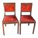 1890/1930 Pair of red velvet chairs / beech