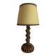 Antique lamp in twisted turned wood