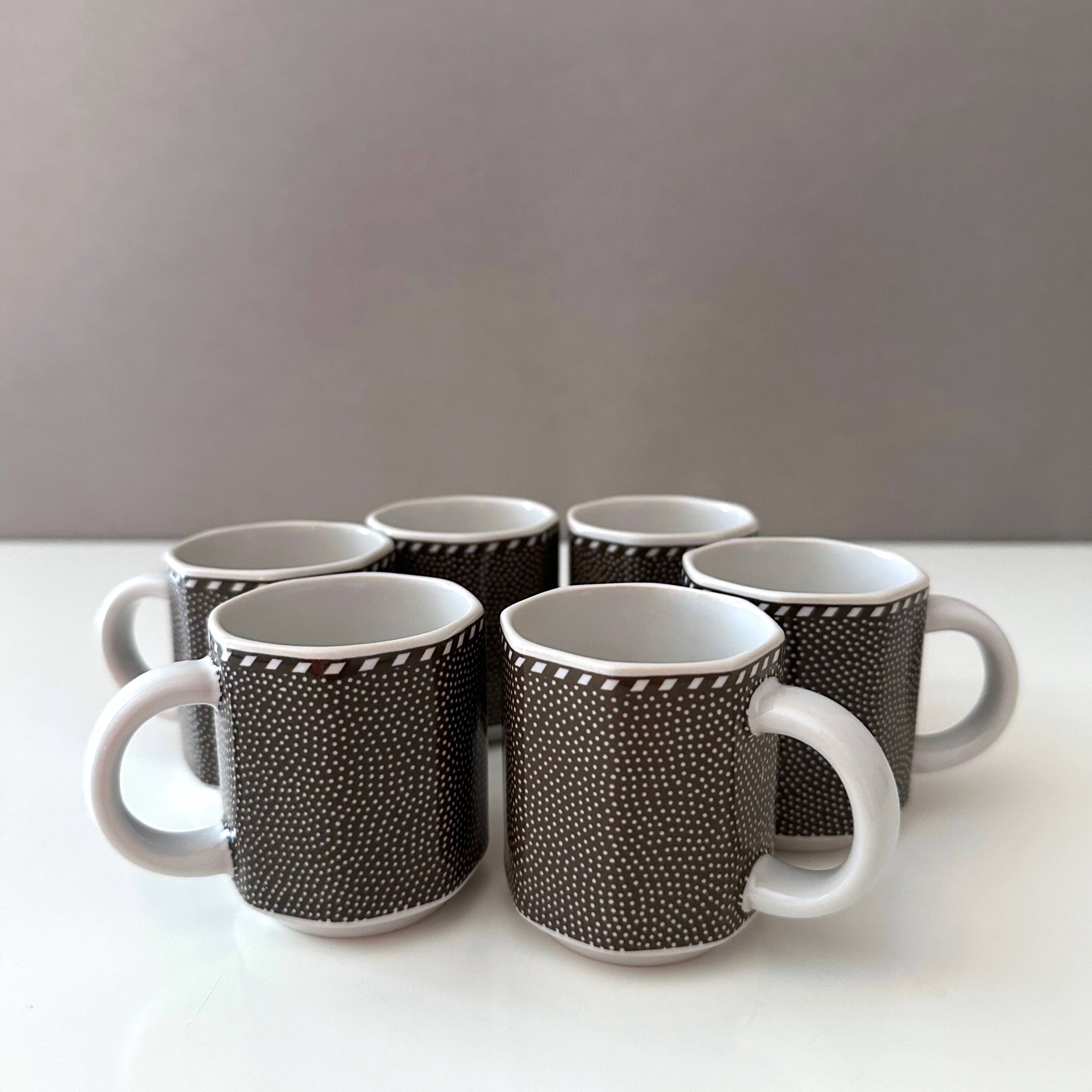 6 Rosenthal Szenario Metropol espresso cups + saucers, 90's