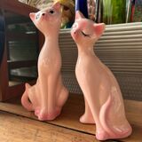 Ceramic cat duo