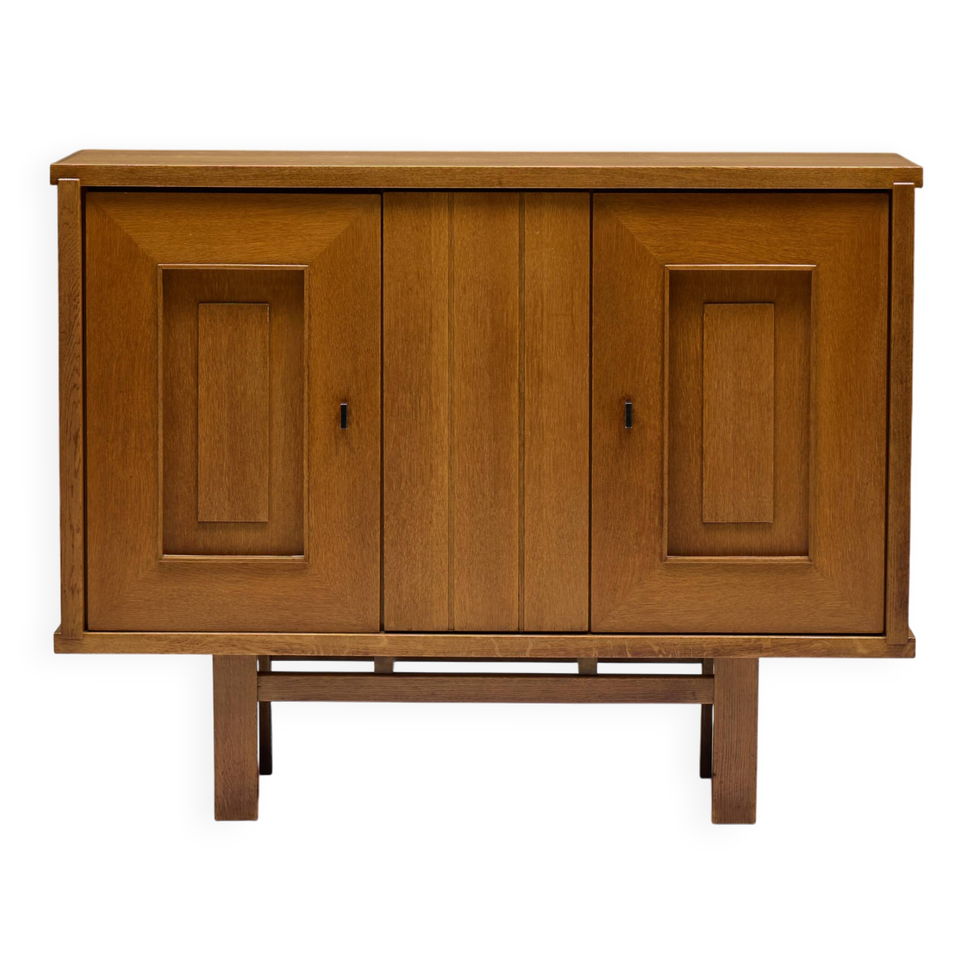 Brutalist Oak Cabinet, Belgium, 1960s
