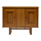 Brutalist Oak Cabinet, Belgium, 1960s