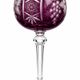 Set of 6 coloured wine glasses, vine decoration, Bohemian style – H. 20 cm