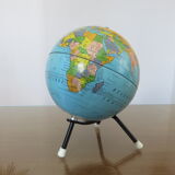 World map globe globe sheet metal tripod taride maps 60s 70s