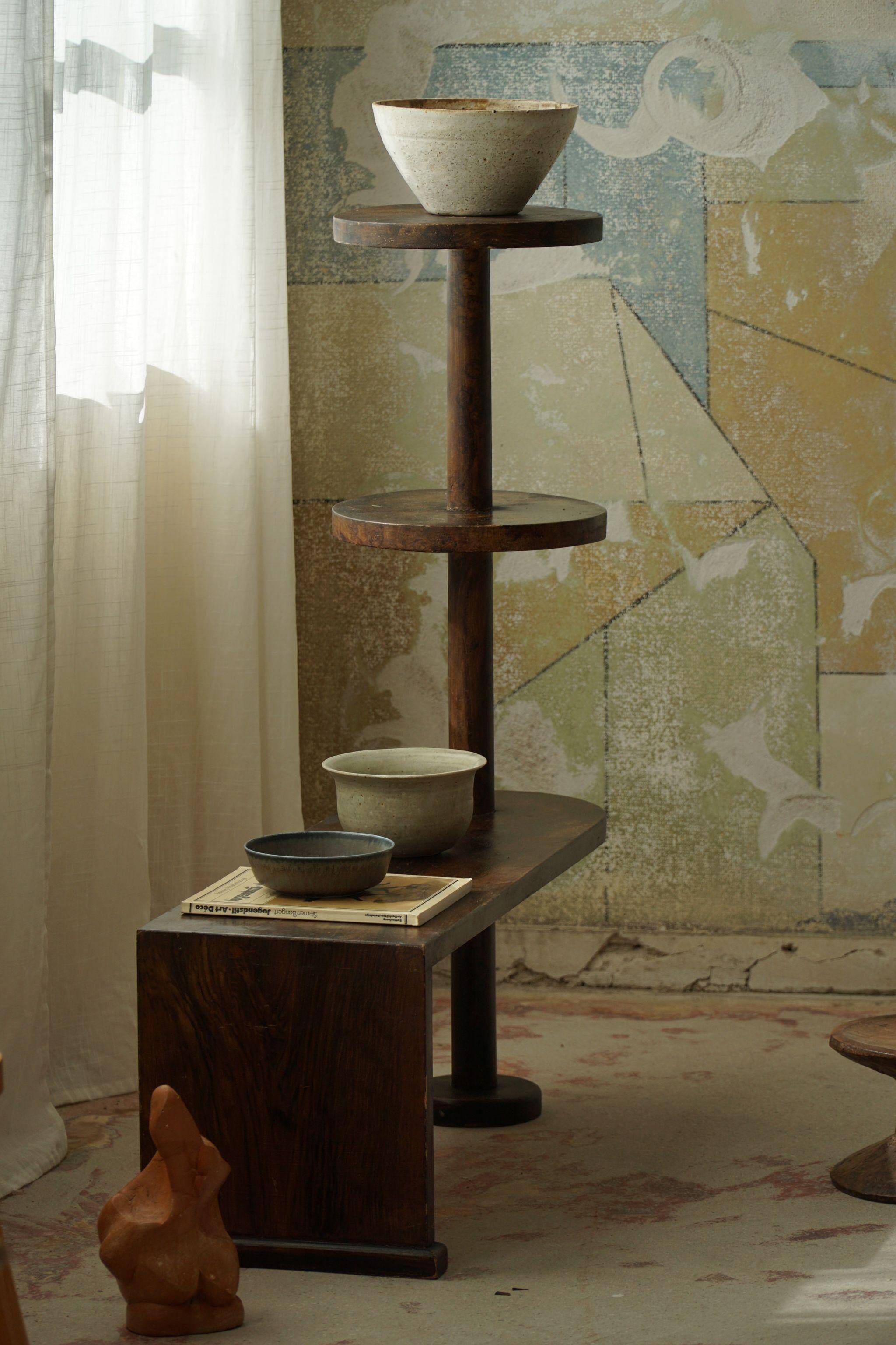 Decorative and multifunctional side table / pedestal, Danish Art Deco, 1940s