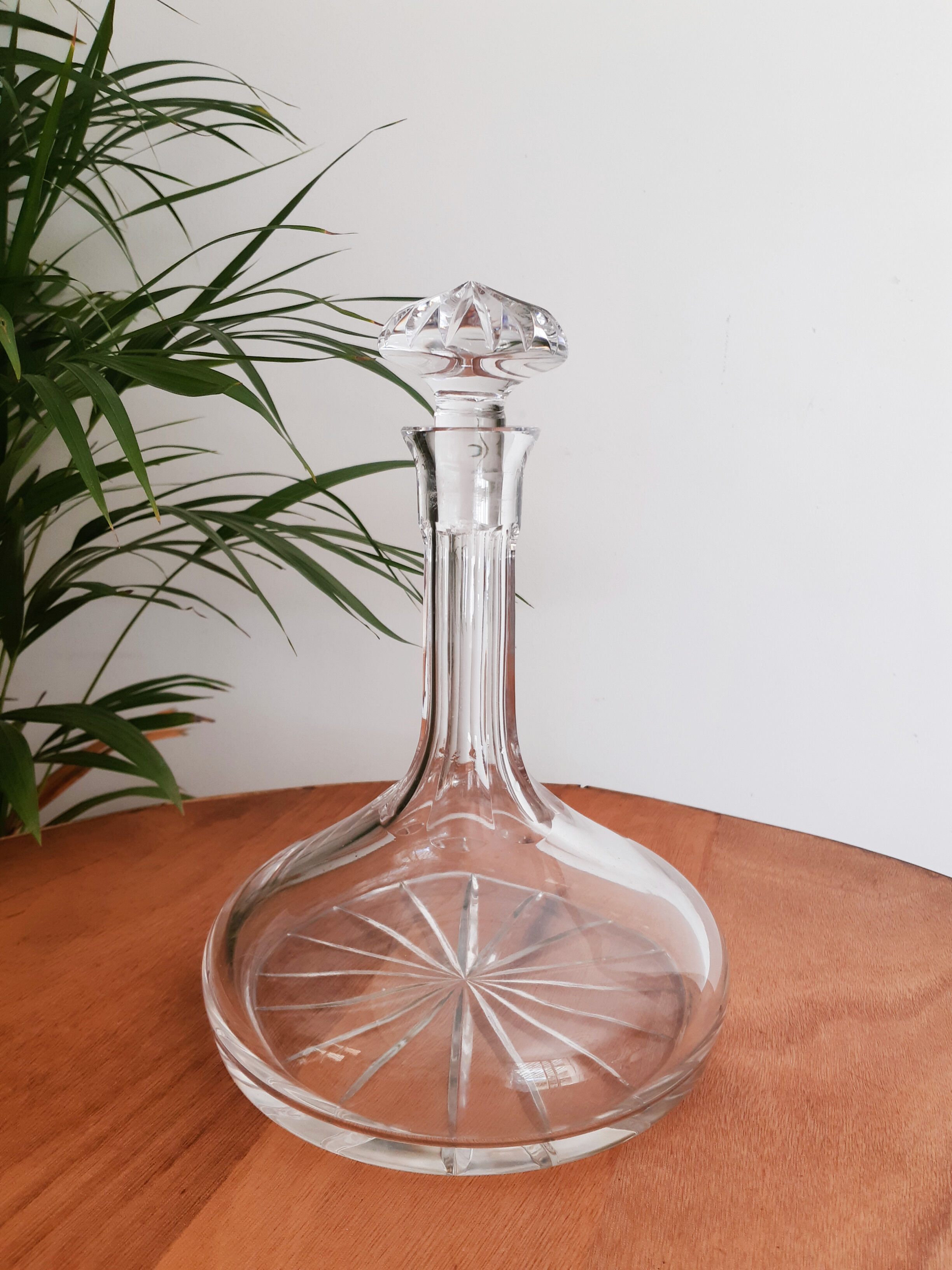 Decanter decanter wine, crystal, vintage French, 60s