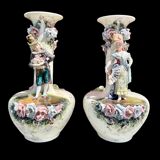 Pair of slip vases