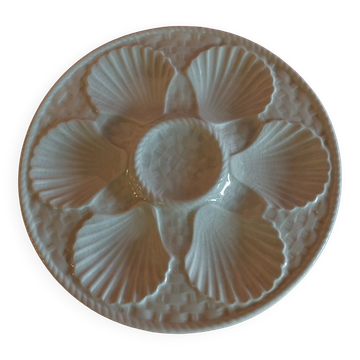 Longchamp white earthenware oyster plate