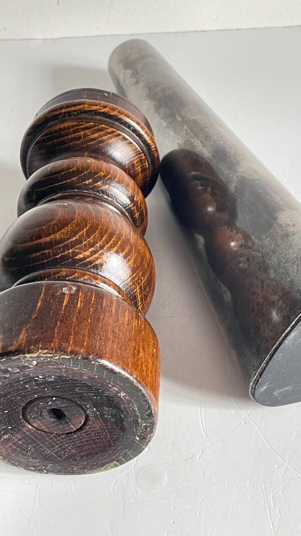 Bougeoirs bois et métal ikea vintage