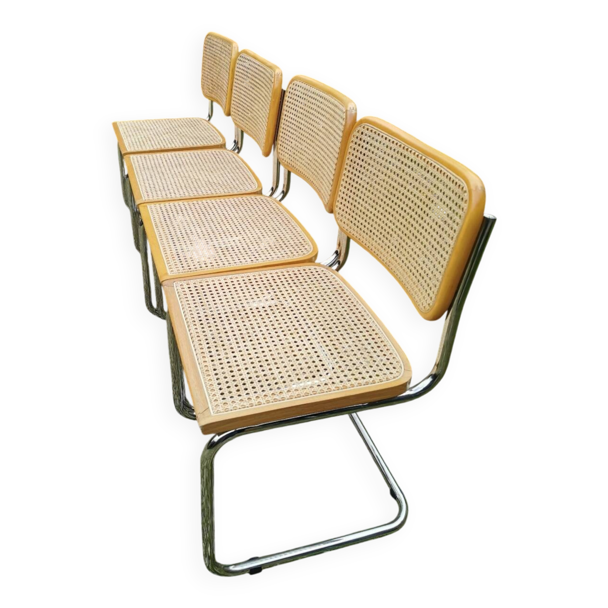 4 new Breuer cane chairs