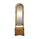 Woven wicker and bamboo full-length mirror, 70s/80s.