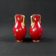 Pair of Baccarat crystal baluster vases decorated with a Lorraine cross