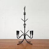 Mid-century Scandinavian metal candle holder by Gunnar Ander, 1960s.