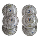 Set of 6 plates in French earthenware or painted Moustiers ceramic