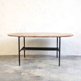 Marble and steel coffee table