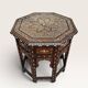 Hoshiarpur octagonal side table, rosewood, mother-of-pearl and bone, 1880