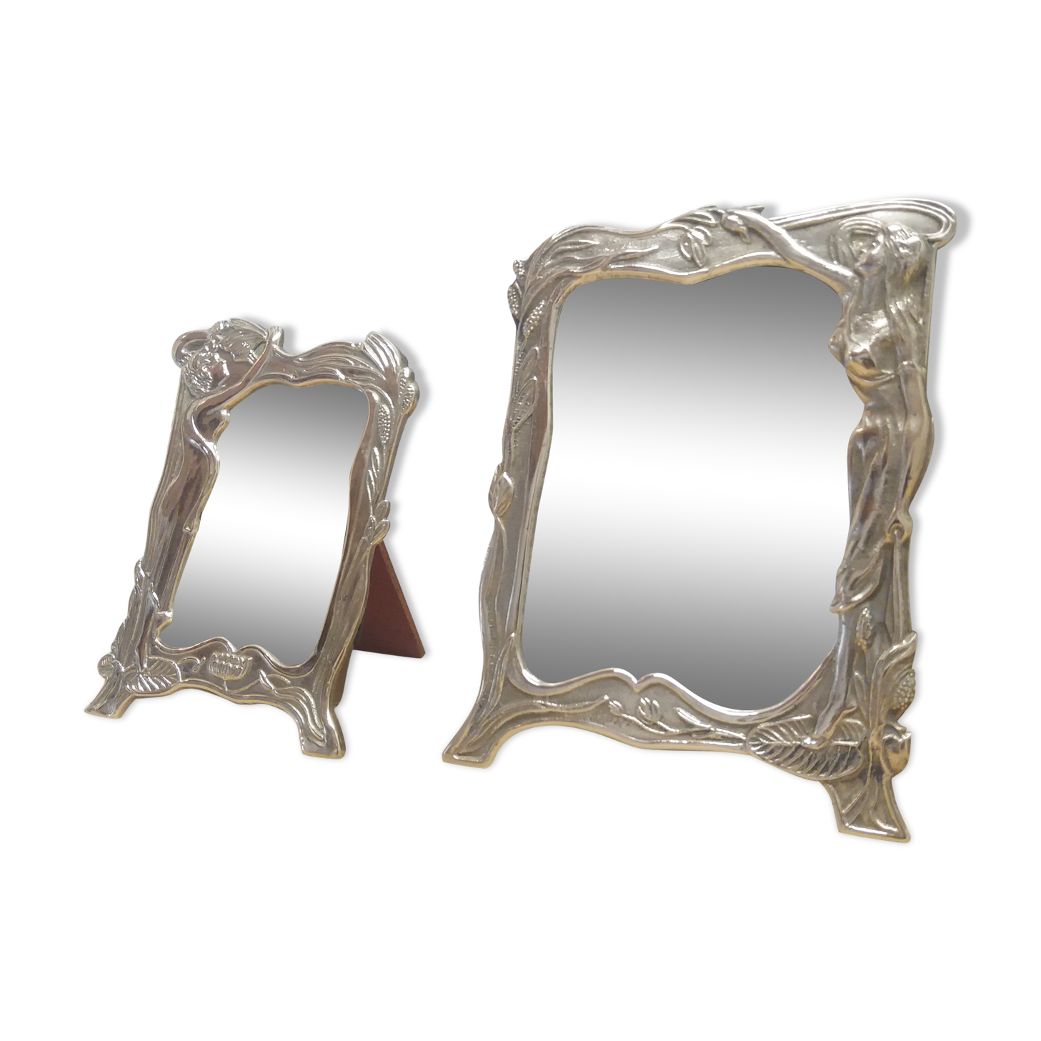 Art Nouveau mirror duo