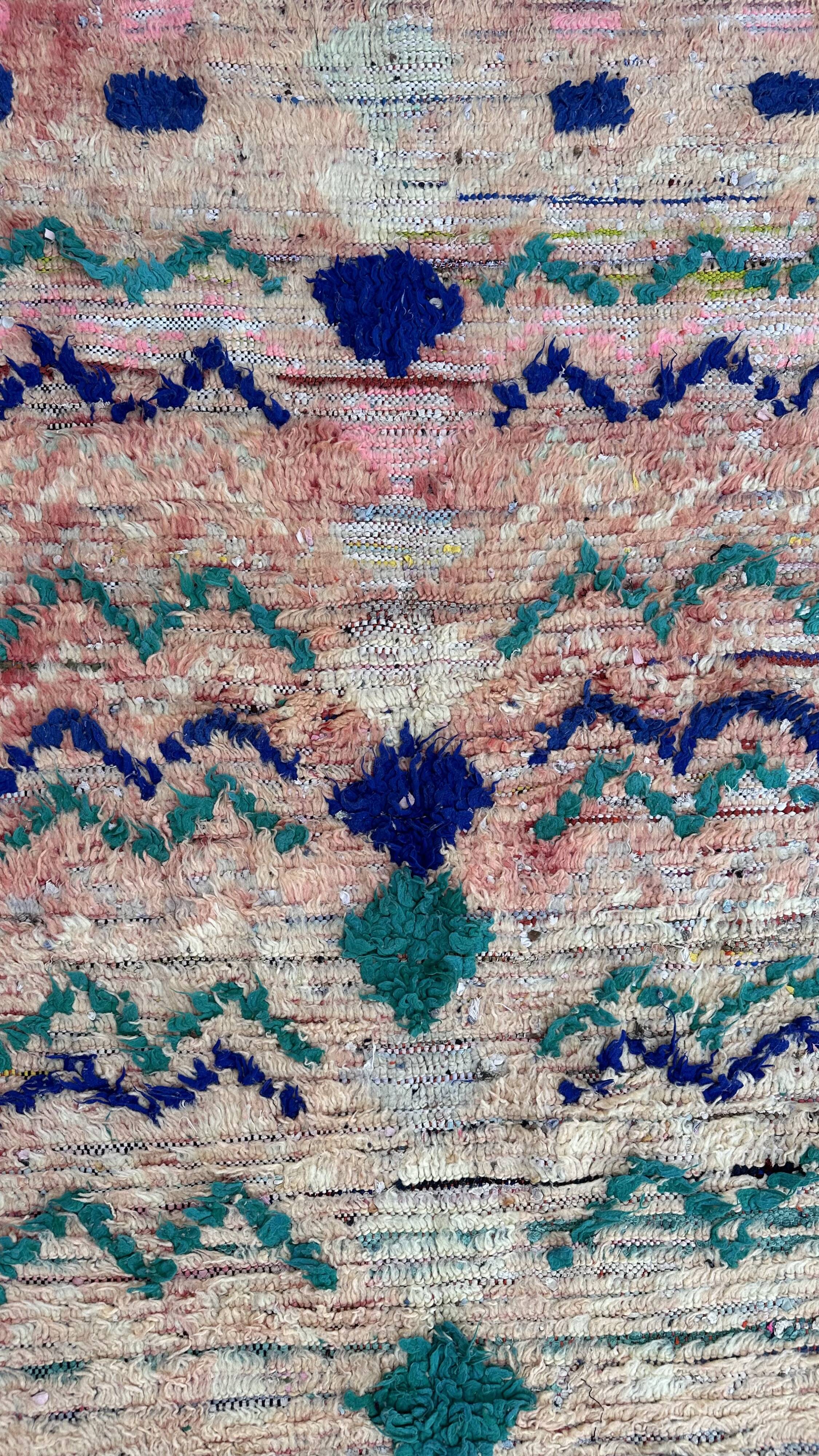 Colorful boujad Moroccan rug - 115 x 239 cm