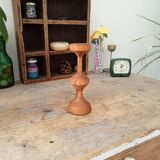 Vintage olive wood candle holder
