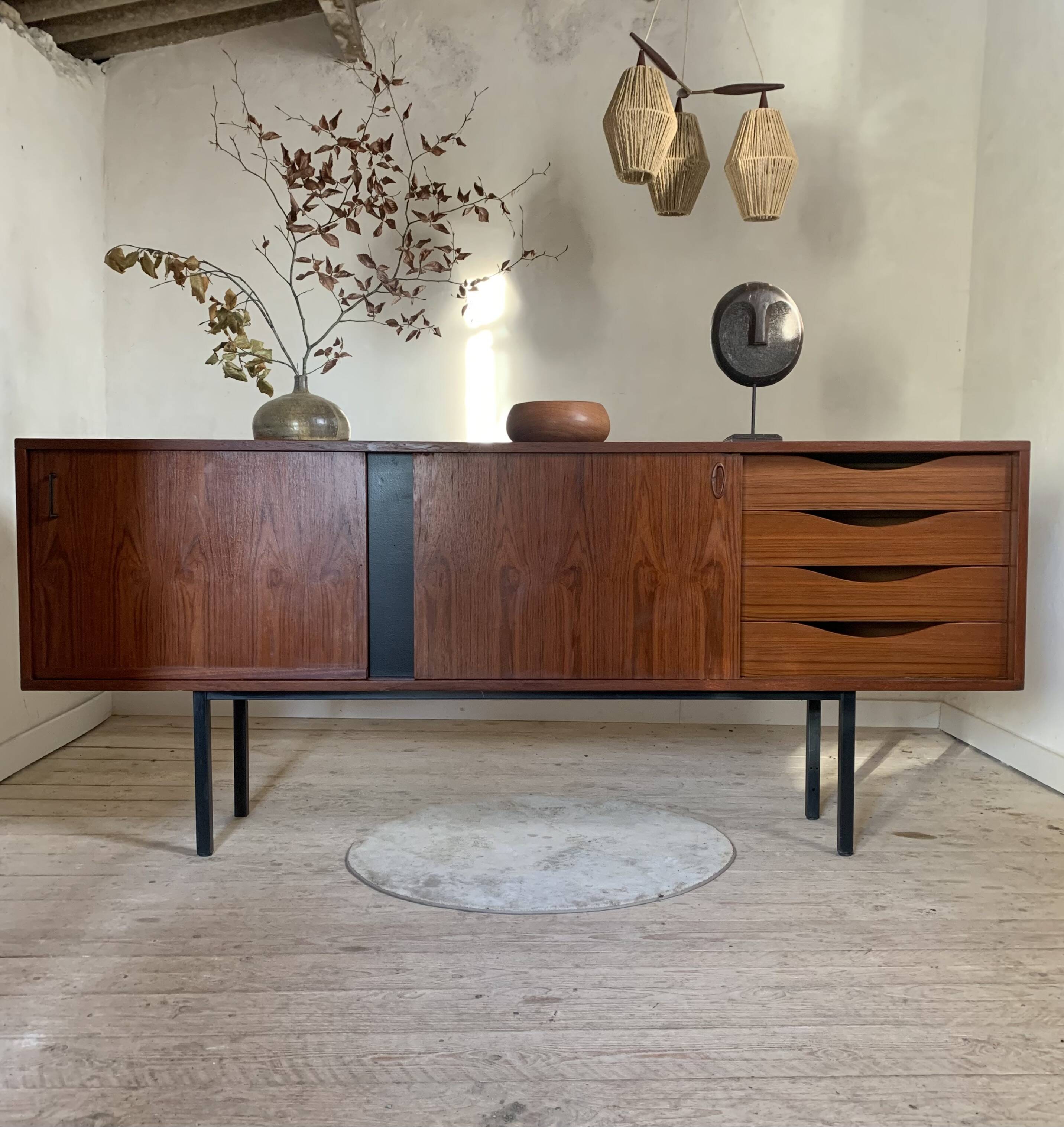 Vintage modernist teak sideboard
