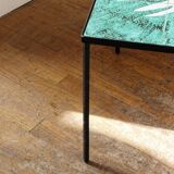 Vintage ceramic coffee table; rooster motif