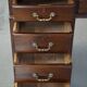 Bureau anglais 9 tiroirs en bois et cuir