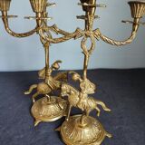 Set of two vintage jumper candlesticks