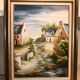 Oil painting on canvas “Hameau” signed Pieronevo