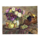 Nature morte à l'huile sur toile signée Gladkaya, peinture de fleurs et fruits années 60