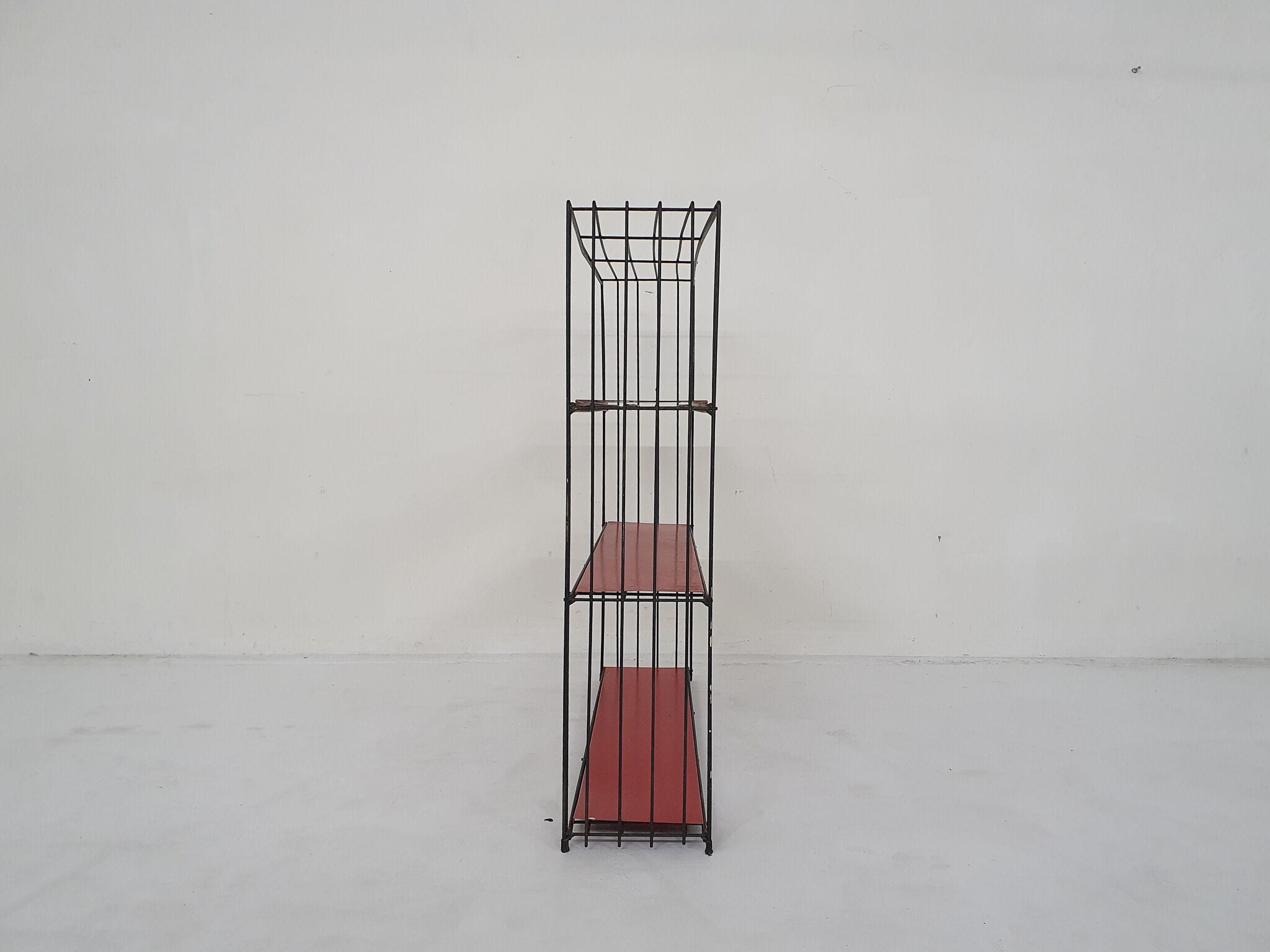 Black metal room divider or bookcase by Tjerk Reijenga for Pilastro, The Netherlands 1960's