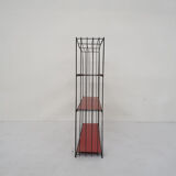 Black metal room divider or bookcase by Tjerk Reijenga for Pilastro, The Netherlands 1960's