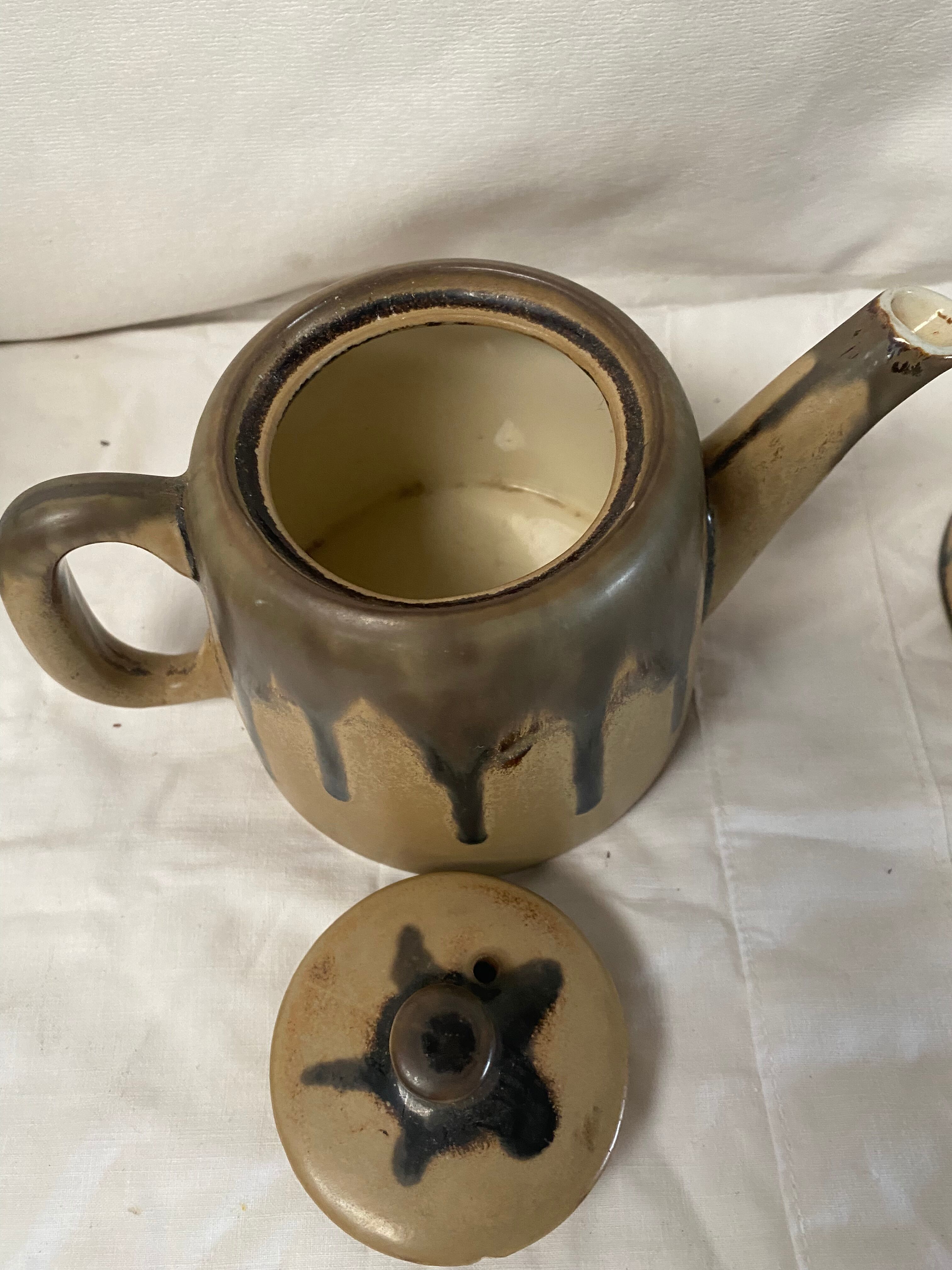 Teapot set and milk pot 60s