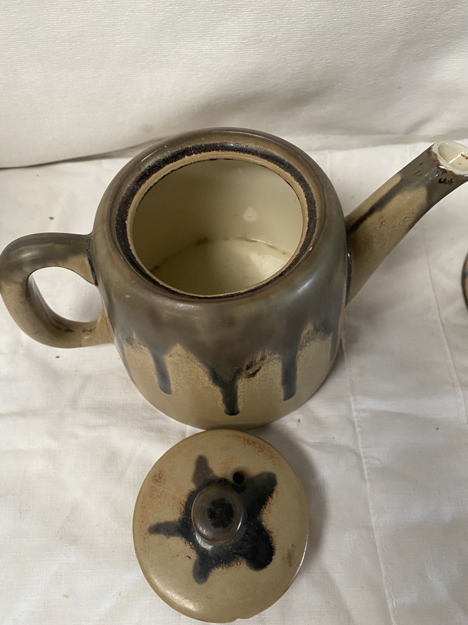 Teapot set and milk pot 60s