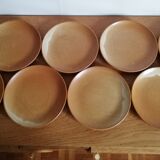 Set 8 plates for dessert sandstone Village NCF France