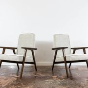 Vintage minimalist armchairs, Poland, 1960s, Set Of 2