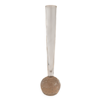 Vase vintage en verre soufflé, probablement d’Ekenäs, Suède