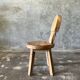 Small child's chair in natural blond teak back with three bars