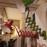 Pair of red and green Hala Zeist wall lights Dutch design 1960