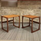 Pair of Scandinavian teak bedside tables
