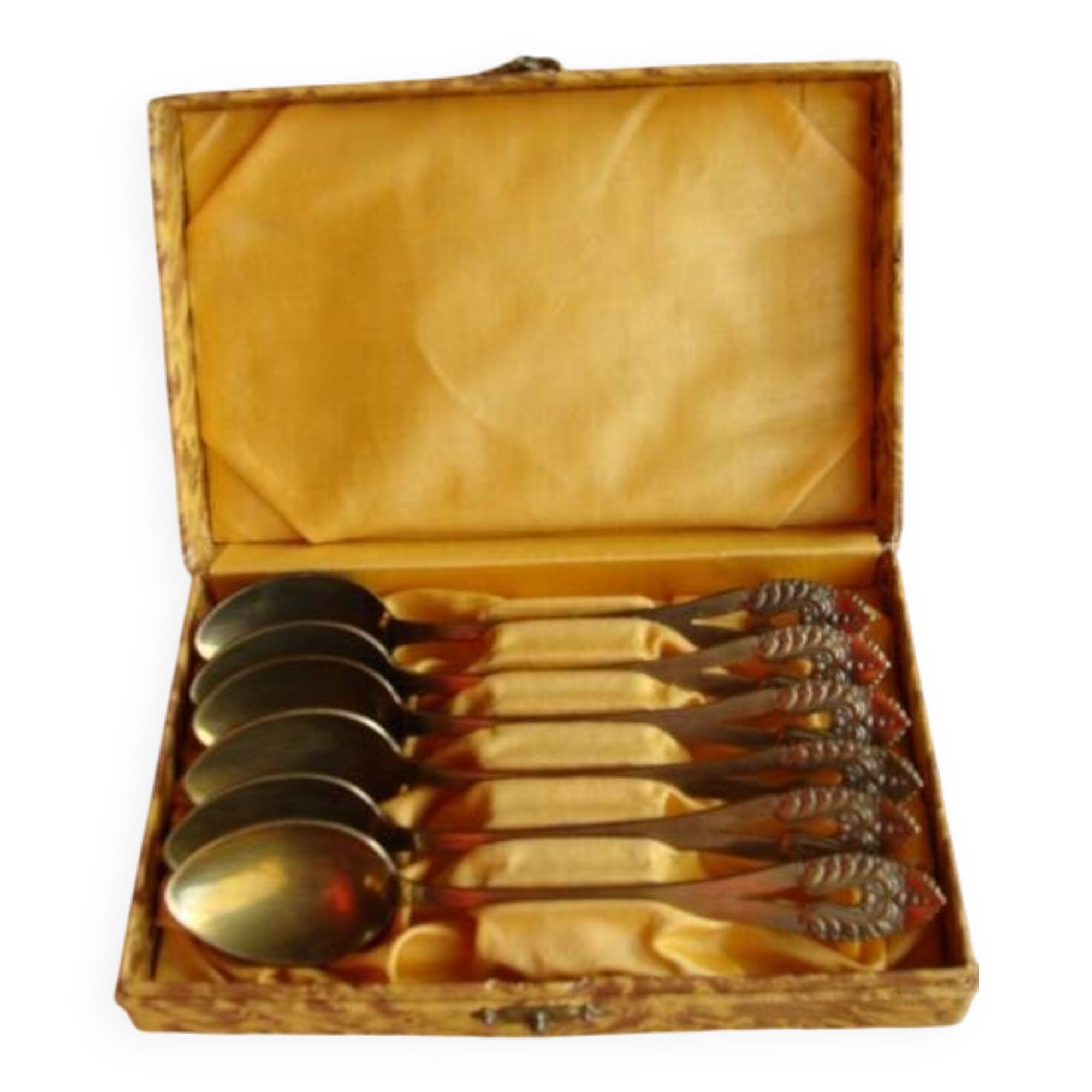 Vintage brass teaspoons